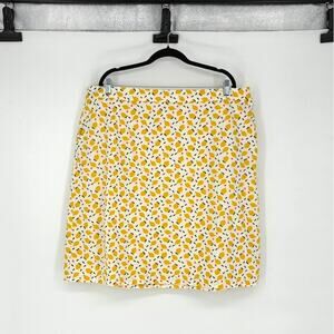 Boden Women's Lemon Print Cotton Straight Skirt - Plus Size 20